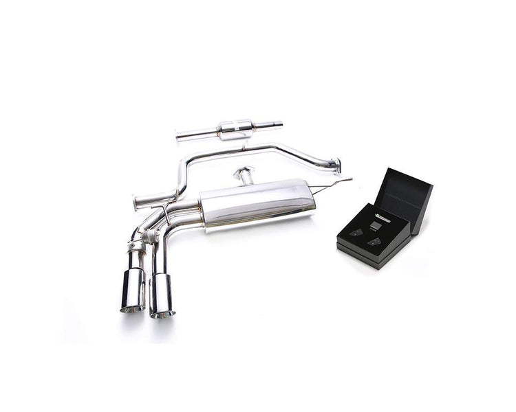 ARMYTRIX Stainless Steel Valvetronic Exhaust System Dual Chrome Silver tips For Audi A3 Sportback 8V 2013-2021