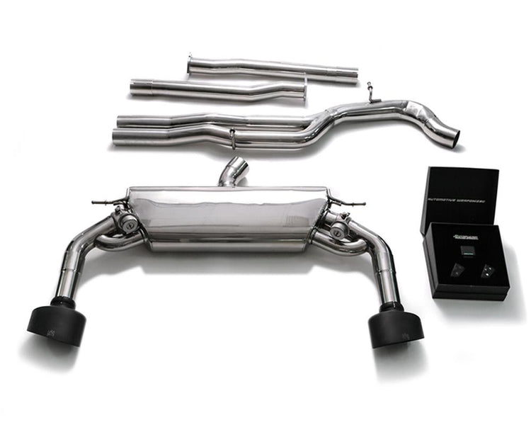 ARMYTRIX Stainless Steel Valvetronic Catback Exhaust System Dual Matte Black Tips For Audi RS3 8V 2.5L Turbo Sportback 2015-2021