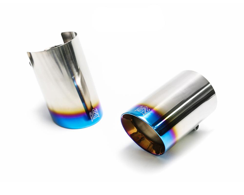 ARMYTRIX Stainless Steel Valvetronic Catback Exhaust System Quad Blue Coated Tips For Audi A4 Quattro 2.0 TFSI 4WD 2016-2021