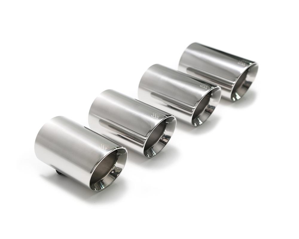 ARMYTRIX Stainless Steel Valvetronic Catback Exhaust System Quad Chrome Silver Tips For Audi A4 Quattro 2.0 TFSI 4WD 2016-2021