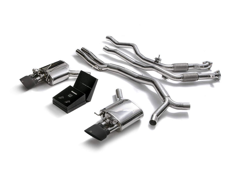 ARMYTRIX Stainless Steel Valvetronic Catback Exhaust System Dual Matte Black Tips For Audi RS4 B9 | RS5 B9 2.9 V6 Turbo 2017-2021