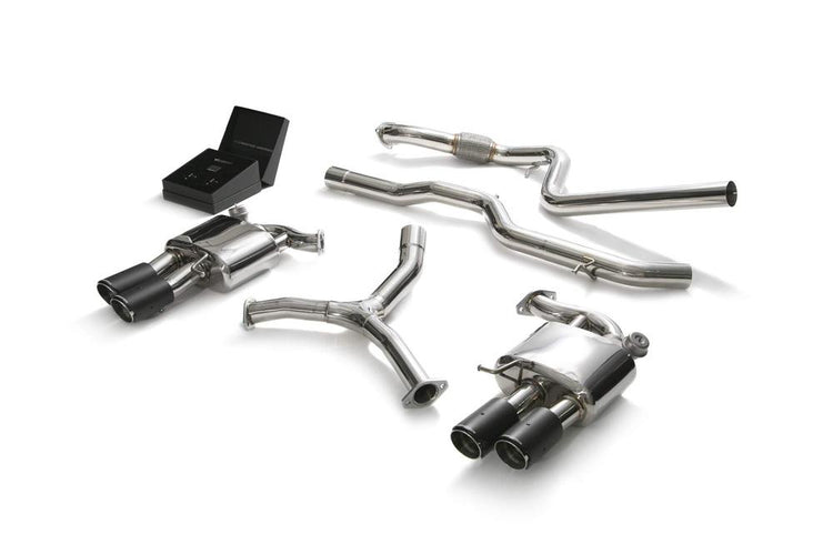 ARMYTRIX Stainless Steel Valvetronic Catback Exhaust System Quad Carbon Tips For Audi A5 Coupe 4WD B9 2016-2021