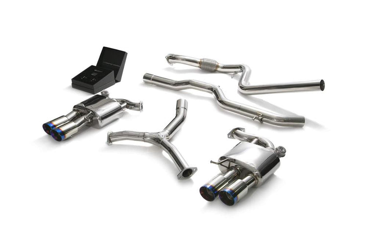 ARMYTRIX Stainless Steel Valvetronic Catback Exhaust System Quad Blue Coated Tips For Audi A5 Coupe 4WD B9 2016-2021