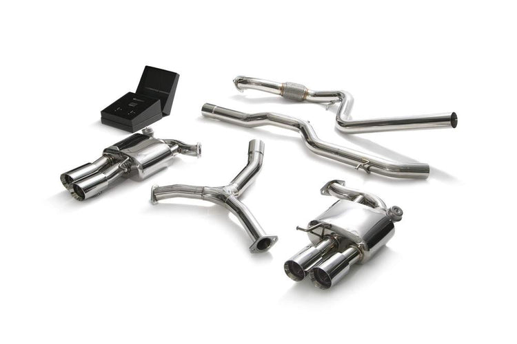 ARMYTRIX Stainless Steel Valvetronic Catback Exhaust System Quad Chrome Silver Tips For Audi A5 Coupe 4WD B9 2016-2021