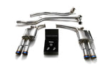 ARMYTRIX Stainless Steel Valvetronic Catback Exhaust System Quad Blue Coated Tips For Audi A5 | A5 Quattro 2005-2015