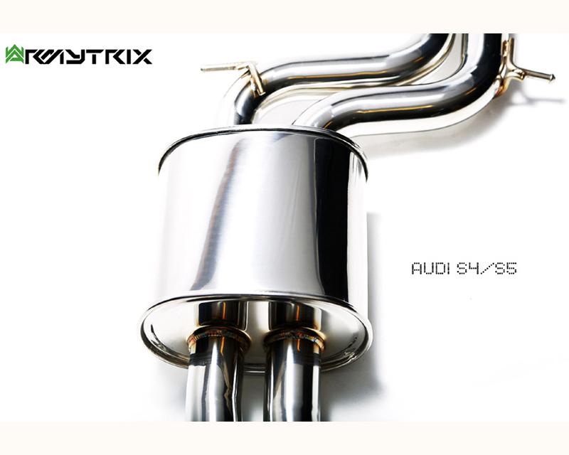 ARMYTRIX Stainless Steel Valvetronic Catback Exhaust System Quad Carbon Tips For Audi A5/S5 Coupe | Cabriolet B8 3.0L TFSI V6 2008-2016