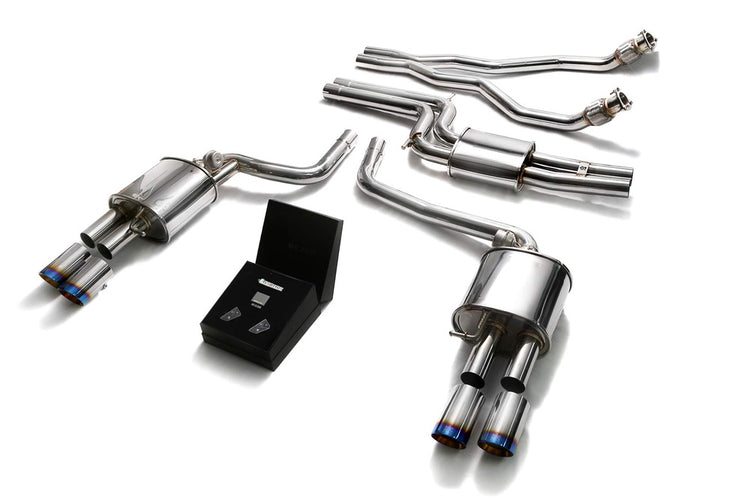 ARMYTRIX Stainless Steel Valvetronic Catback Exhaust System Quad Blue Coated Tips For Audi A5/S5 Coupe | Cabriolet B8 3.0L TFSI V6 2008-2016