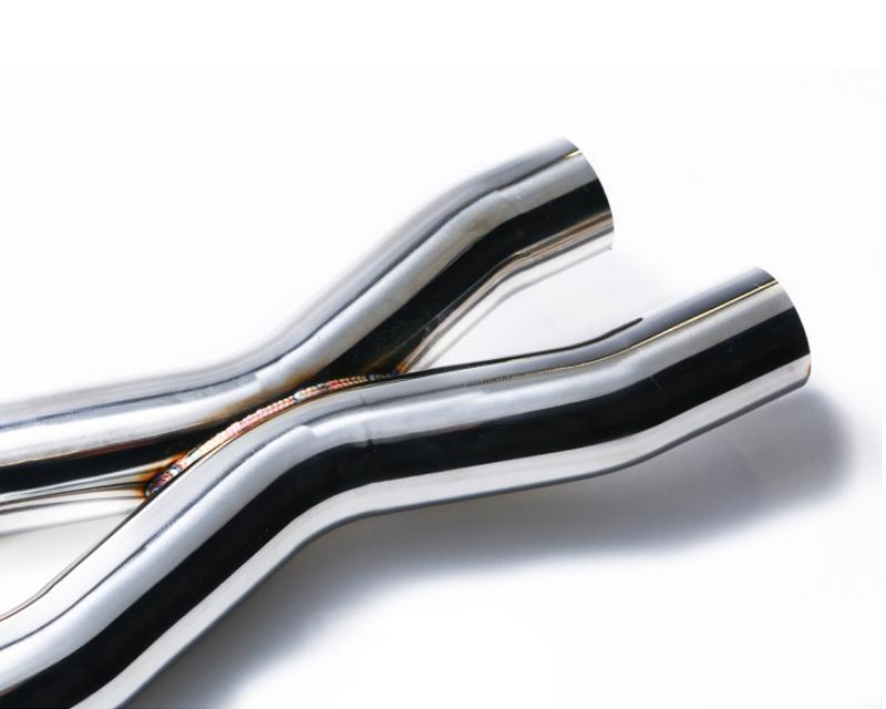 ARMYTRIX Stainless Steel Valvetronic Catback Exhaust System Quad Gold Tips For Audi A6 | A7 C7 3.0 TFSI V6 2011-2021