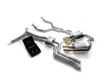 ARMYTRIX Stainless Steel Valvetronic Catback Exhaust System Quad Gold Tips For Audi A6 | A7 C7 3.0 TFSI V6 2011-2021