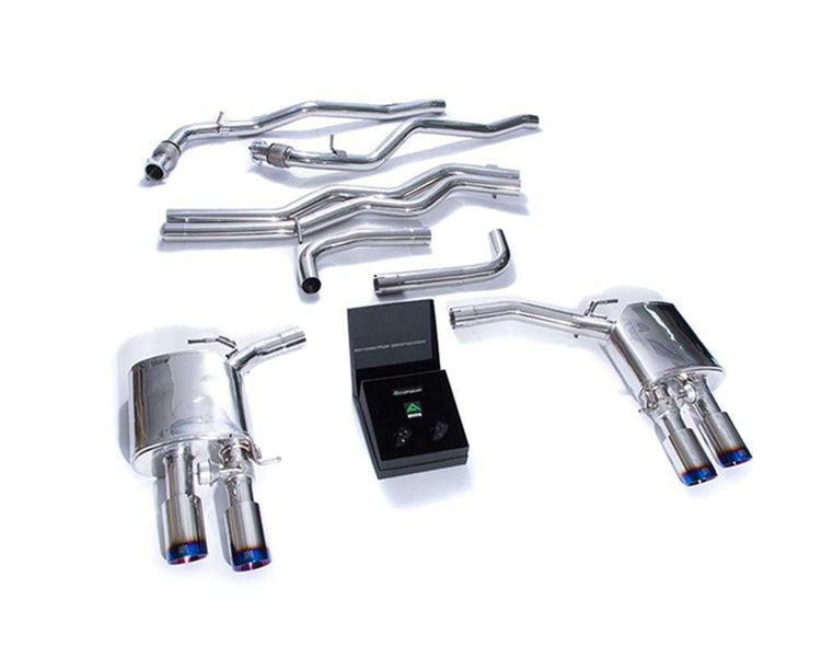 ARMYTRIX Stainless Steel Valvetronic Exhaust System w/Quad Blue Coated For Audi A7 C8 2018+