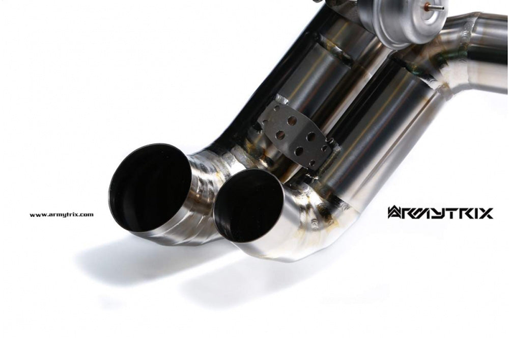 ARMYTRIX Titanium Valvetronic Catback Exhaust System Dual Carbon Tips For Audi R8 V10 MKI 2009-2012