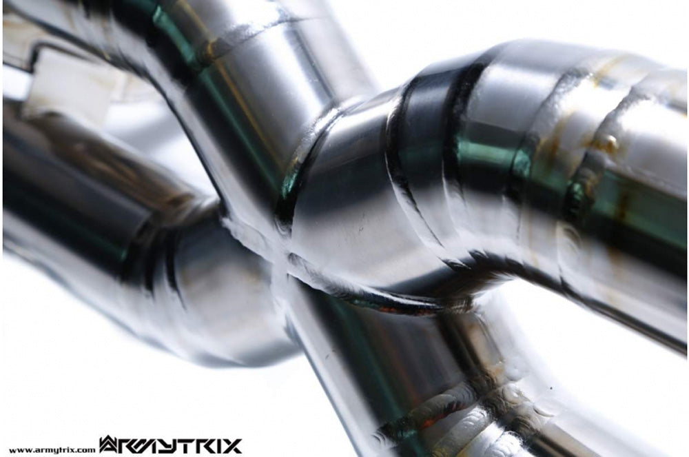 ARMYTRIX Titanium Valvetronic Catback Exhaust System Dual Carbon Tips For Audi R8 V10 MKI 2009-2012