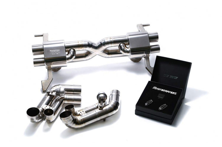 ARMYTRIX Titanium Valvetronic Catback Exhaust System Dual Carbon Tips For Audi R8 V10 MKI 2009-2012