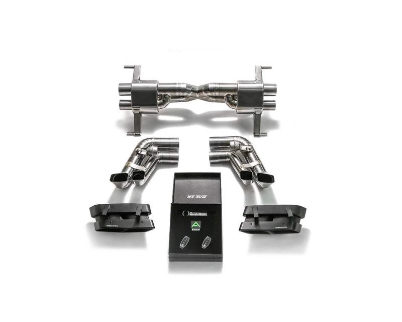 ARMYTRIX Titanium Valvetronic Exhaust System Dual Carbon Tips For Audi R8 V10 5.2L FSI 2016-2021
