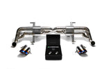 ARMYTRIX Titanium Valvetronic Exhaust System Dual Titanium Blue Tips For Audi R8 V8 4.2L FSI 2014-2015