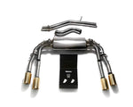 ARMYTRIX Stainless Steel Valvetronic Catback Exhaust System Quad Gold Tips For Audi S3 8V Sedan 2.0 Turbo 2013-2021