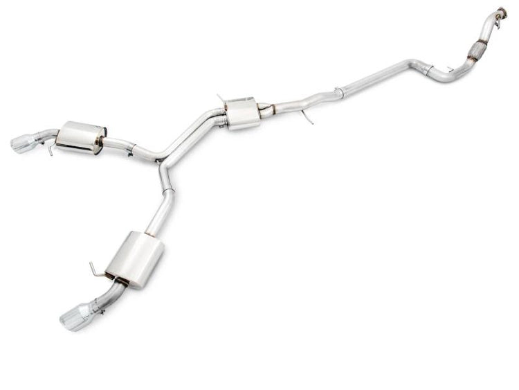 AWE Tuning B9 A4 Touring Edition Exhaust, Dual Outlet - Chrome Silver Tips (includes DP) - autotalent