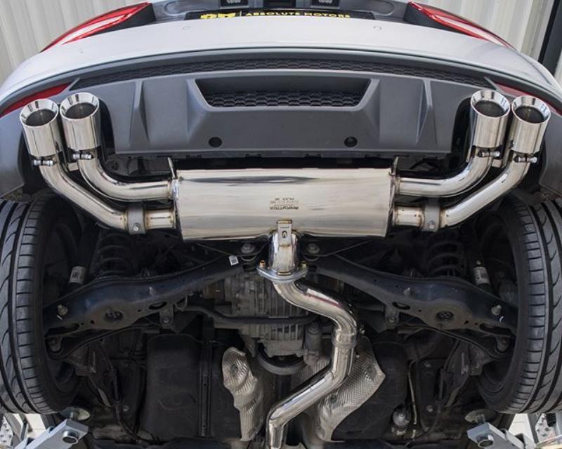 ARMYTRIX Stainless Steel Valvetronic Catback Exhaust System Quad Gold Tips For Audi S1 8X 2.0L Turbo 2015-2021