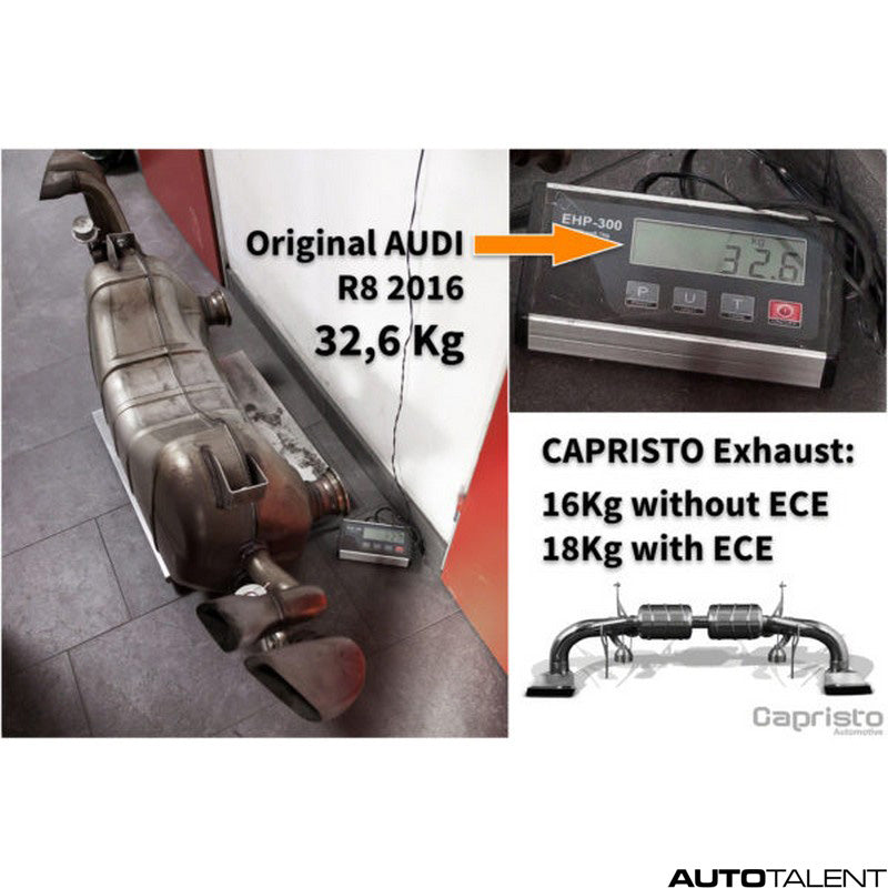 Capristo Exhaust Muffler Valved Exhaust For Audi R8 V10 - AutoTalent