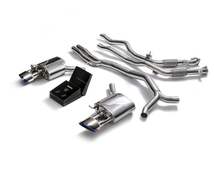 ARMYTRIX Stainless Steel Valvetronic High-Flow Catback Exhaust System w/Dual Blue Coated Tips For Audi RS4 | RS5 B9 4D 2.9 V6 Turbo 2017-2021