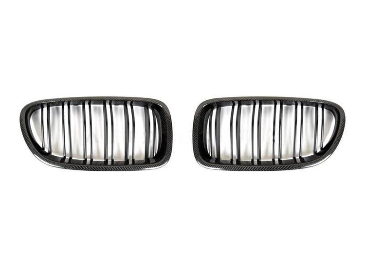 AutoTecknic Aero Carbon Fiber Dual Slats Front Grilles For BMW F10 520i - AutoTalent