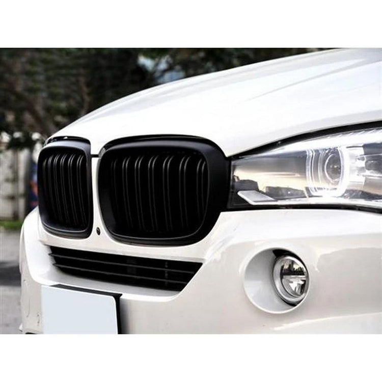 AutoTecknic Aero Stealth Black Dual Slats Front Grilles For BMW F16 X5 M - AutoTalent