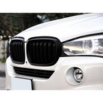 AutoTecknic Aero Stealth Black Dual Slats Front Grilles For BMW F16 X6 M - AutoTalent