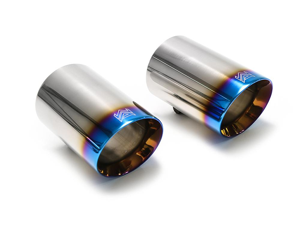 ARMYTRIX Stainless Steel Valvetronic Catback Exhaust System Dual Blue Coated Tips For BMW 340i | 440i F3X 2016-2021