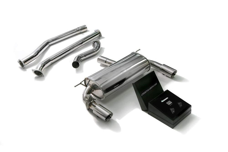 ARMYTRIX Stainless Steel Valvetronic Catback Exhaust System Dual Chrome Silver Tips For BMW 340i | 440i F3X 2016-2021