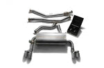 ARMYTRIX Stainless Steel Valvetronic Catback Exhaust System Quad Chrome Silver Tips For BMW 335i GT F34 2013-2015