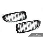 AutoTecknic Aero Stealth Black Dual Slats Front Grilles For BMW 435i - AutoTalent