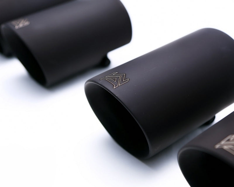 ARMYTRIX Stainless Steel Valvetronic Catback Exhaust System Quad Matte Black Tips For BMW 520i | 528i F10 N20B20 2011-2021