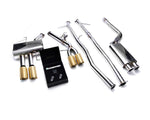ARMYTRIX Stainless Steel Valvetronic Catback Exhaust System Quad Gold Tips For BMW 520i | 528i F10 N20B20 2011-2021