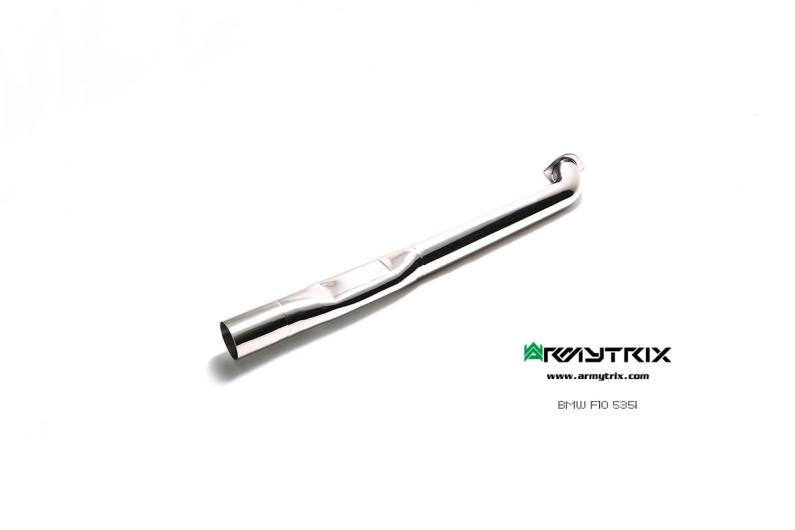 ARMYTRIX Stainless Steel Valvetronic Catback Exhaust System Dual Carbon Tips For BMW 535i F10 RWD 2011-2021