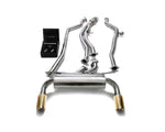 ARMYTRIX Stainless Steel Valvetronic Catback Exhaust System Dual Gold Tips For BMW M135i | M235i F2x 2012-2015