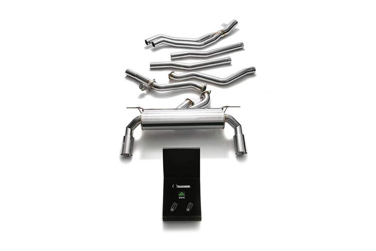 ARMYTRIX Stainless Steel Valvetronic Exhaust System Dual Chrome Tips For BMW M140i | M240i F2X 2017+