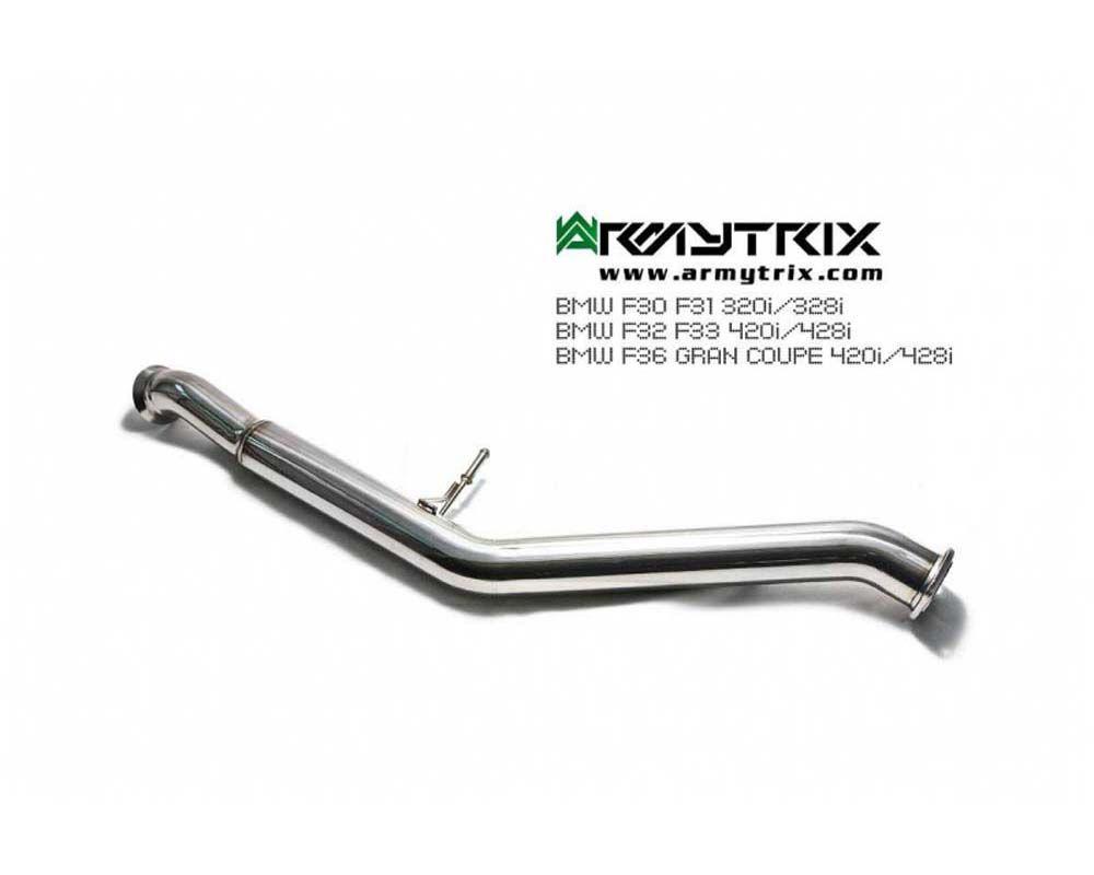 ARMYTRIX Stainless Steel Valvetronic Catback Exhaust System Dual Gold Tips | BMW 320i | 328i | 420i | 428i F3X 2011-2014