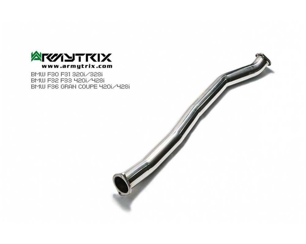 ARMYTRIX Stainless Steel Valvetronic Catback Exhaust System Dual Gold Tips | BMW 320i | 328i | 420i | 428i F3X 2011-2014