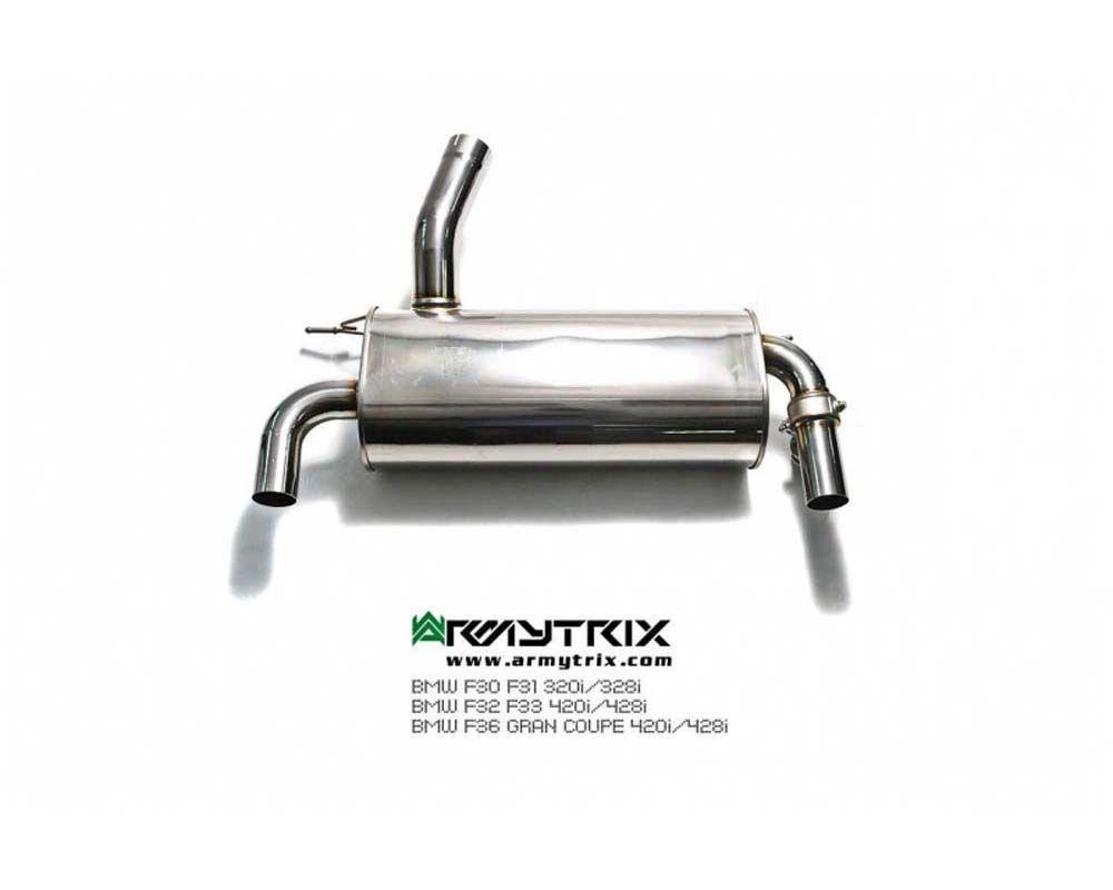 ARMYTRIX Stainless Steel Valvetronic Catback Exhaust System Dual Carbon Tips For BMW 320i | 328i | 420i | 428i F3X 2011-2014