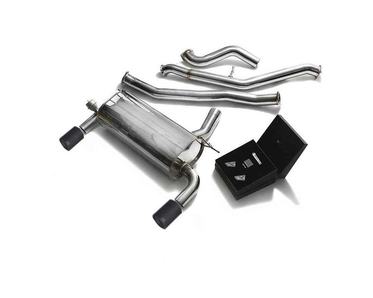 ARMYTRIX Stainless Steel Valvetronic Catback Exhaust System Dual Matte Black Tips For BMW 320i | 328i | 420i | 428i F3X 2014-2015