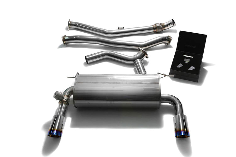 ARMYTRIX Stainless Steel Valvetronic Catback Exhaust Dual Blue Chrome For BMW 335i | 435i F3x 2012-2015