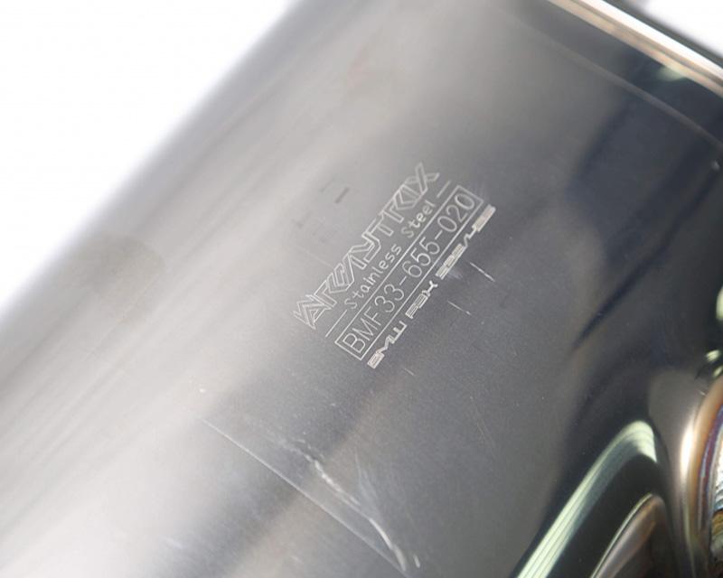 ARMYTRIX Stainless Steel Valvetronic Catback Exhaust System Quad Matte Black Tips For BMW 335i GT F34 2013-2015