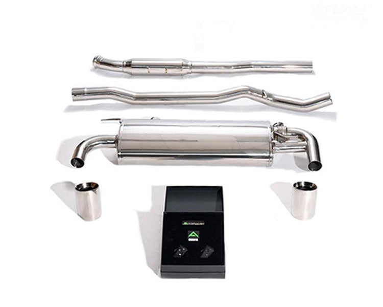 ARMYTRIX Stainless Steel Valvetronic Catback Exhaust System Dual Chrome Silver Tips For BMW M135i xDrive F40 2019+