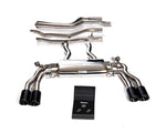 ARMYTRIX Stainless Steel Valvetronic Catback Exhaust System Quad Carbon Silver Tips For BMW X3 M | X4 M 2019+