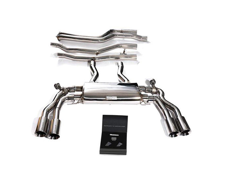 ARMYTRIX Stainless Steel Valvetronic Catback Exhaust System Quad Chrome Silver Tips For BMW X3 M | X4 M 2019+