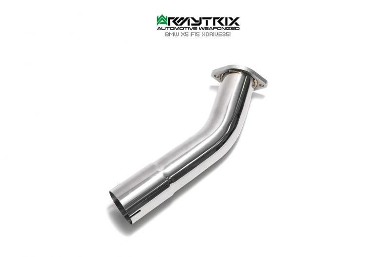 ARMYTRIX Stainless Steel Valvetronic Catback Exhaust System Quad Chrome Silver Tips For BMW X5 xDrive 35i F15 2014-2021