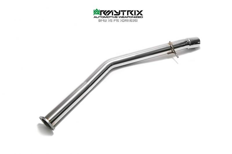 ARMYTRIX Stainless Steel Valvetronic Catback Exhaust System Quad Chrome Silver Tips For BMW X5 xDrive 35i F15 2014-2021