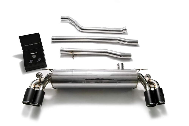 ARMYTRIX Stainless Steel Valvetronic Catback Exhaust System Quad Carbon Tips For BMW 540i G30 | G31 2017-2021