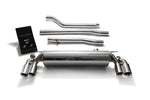 ARMYTRIX Stainless Steel Valvetronic Catback Exhaust System Quad Chrome Silver Tips For BMW 550i G30 | G31 2017-2021