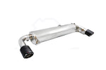 A top view of Fi EXHAUST Valvetronic Cat-Back System for BMW G20 / G21 330i B48 2019+ muffler with white background